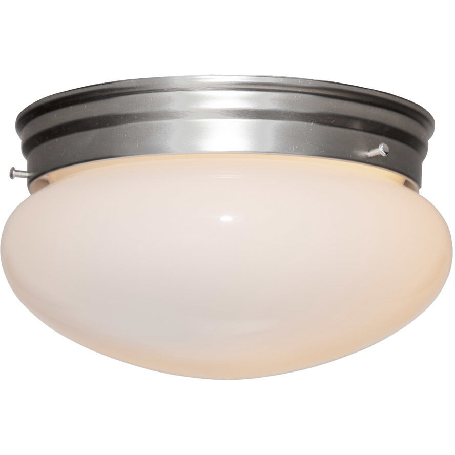 Basic 2 Light 9 inch Pewter Flushmount Ceiling Light